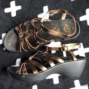 Abeo Strappy Bronze Platform Sandal